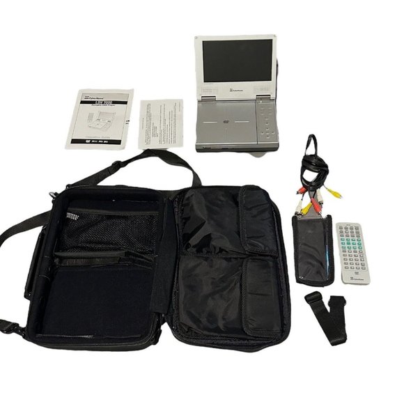 CyberHome Other - Portable DVD/CD Player Set Cyberhome Travel Bag Manual Remote Cords Disc Storage